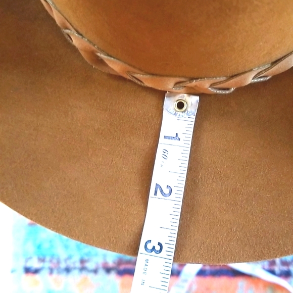 Vtg CHURCHILL LTD Neiman Marcus Tobacco Brown Leather Western Cowboy Rancher Hat - Picture 12 of 16